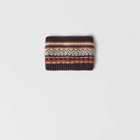 Zara Unisex Jacquard Knit Scarf - Picture 4 of 9